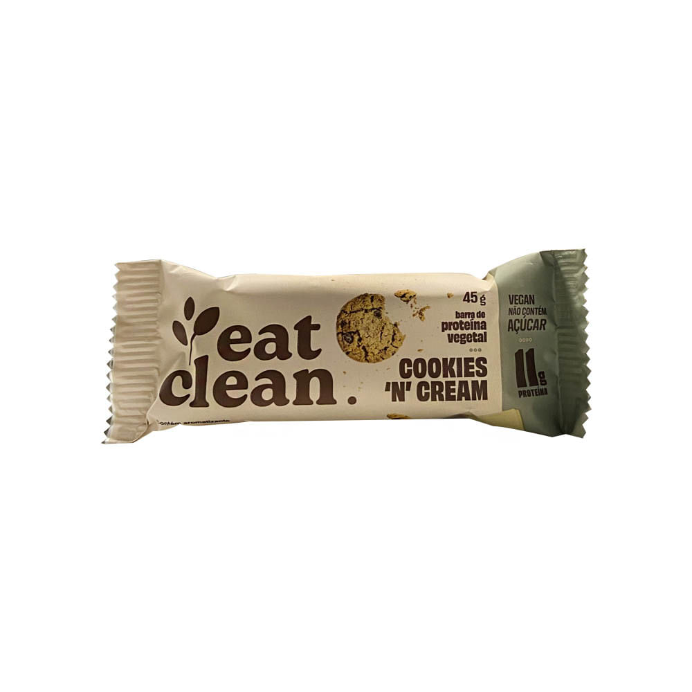 Barra de Proteína Vegetal Cookies n Cream 45g Eat Clean