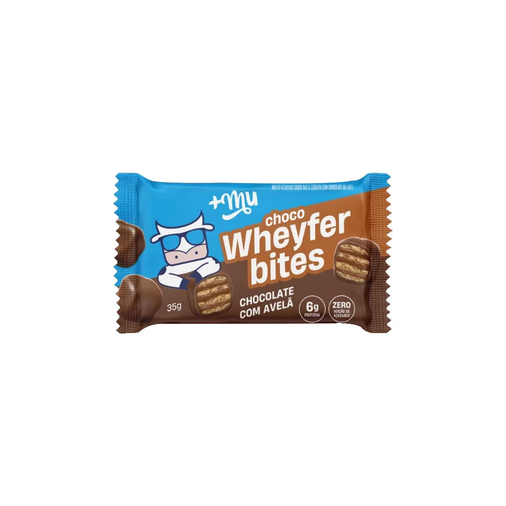ChocoWheyfer Bites Chocolate com Avelã 35g +Mu
