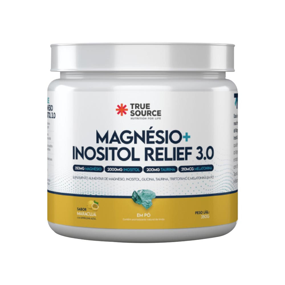True Magnésio + Inositol Relief 3.0 Maracujá 350g True Source
