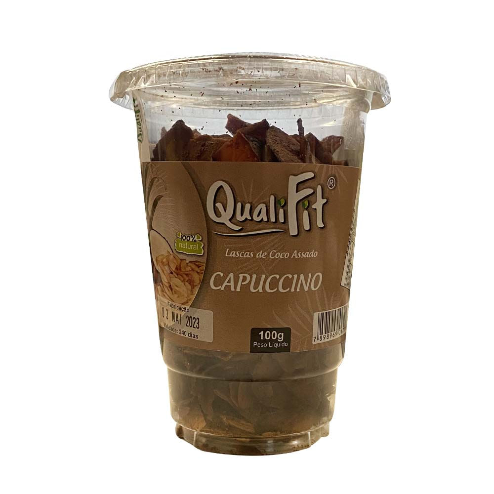 Lascas de Coco Assado sabor Cappuccino 100g QualiFit