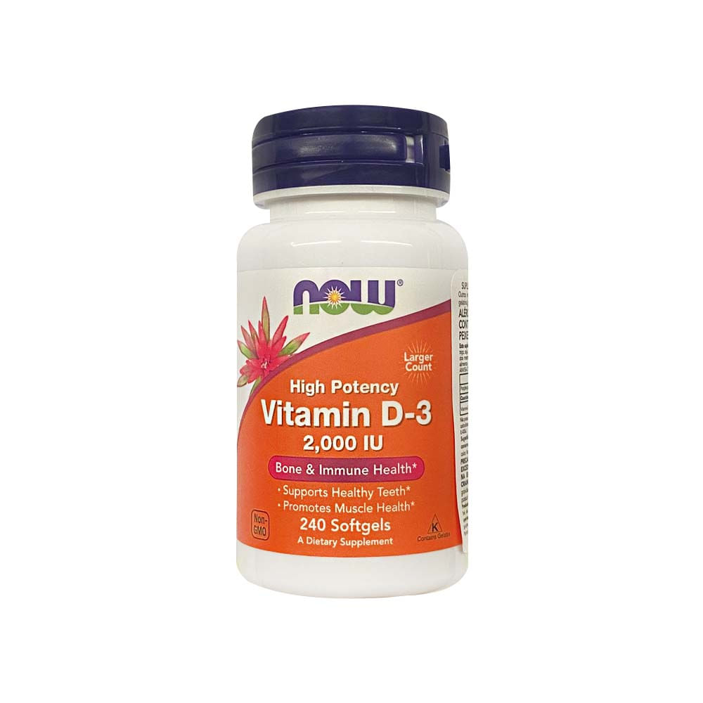Vitamina D3 2000 UI 240 Cápsulas Now