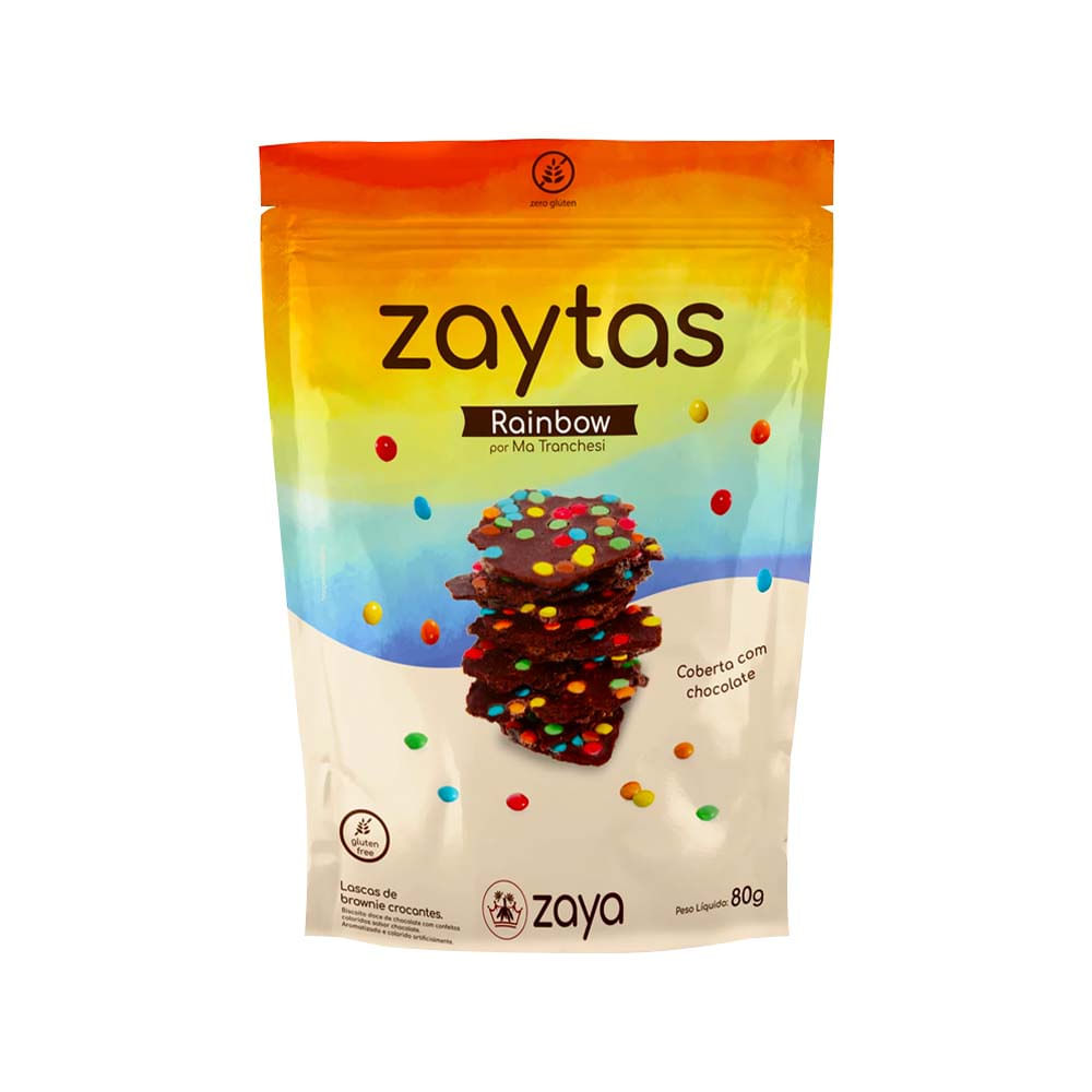 Lascas de Brownie Zaytas Rainbow 80g Zaya