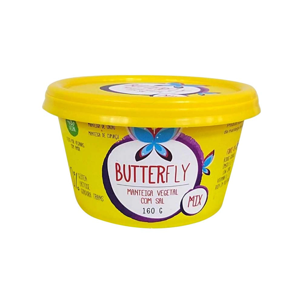 Manteiga Vegetal Mix com Sal 160g Butterfly