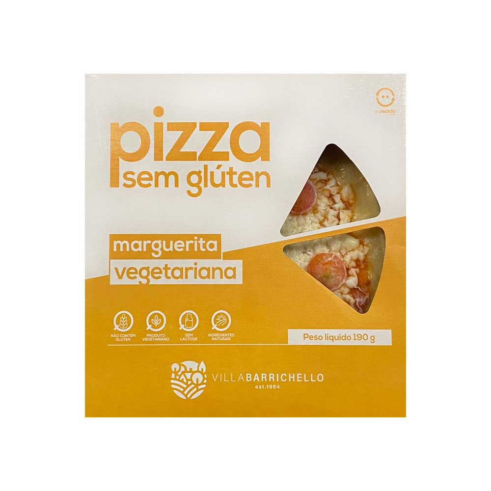 Pizza Sem Glúten Marguerita Vegetariana 190g Villa Barrichello
