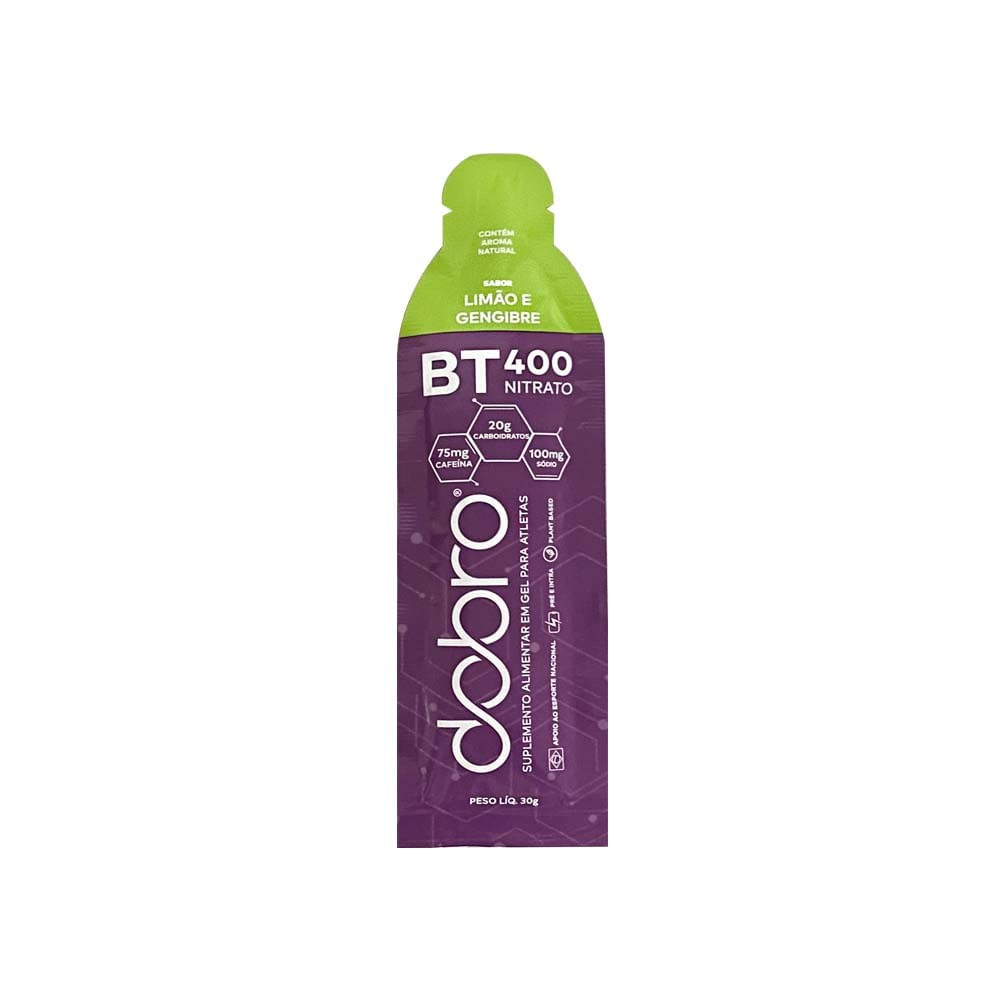 BT Nitrato Gel com Cafeína sabor Limão e Gengibre 30g Dobro