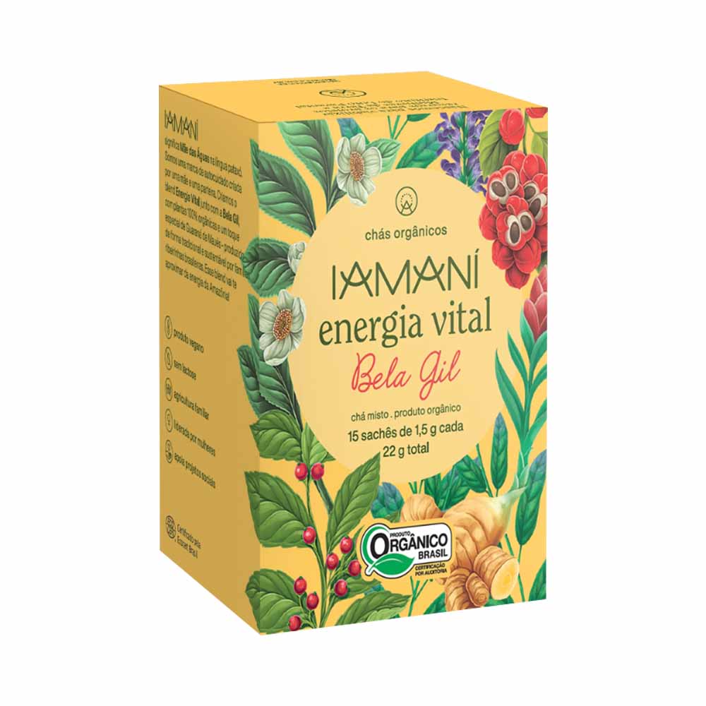 Chá Orgânico Energia Vital 15 Sachês Iamaní