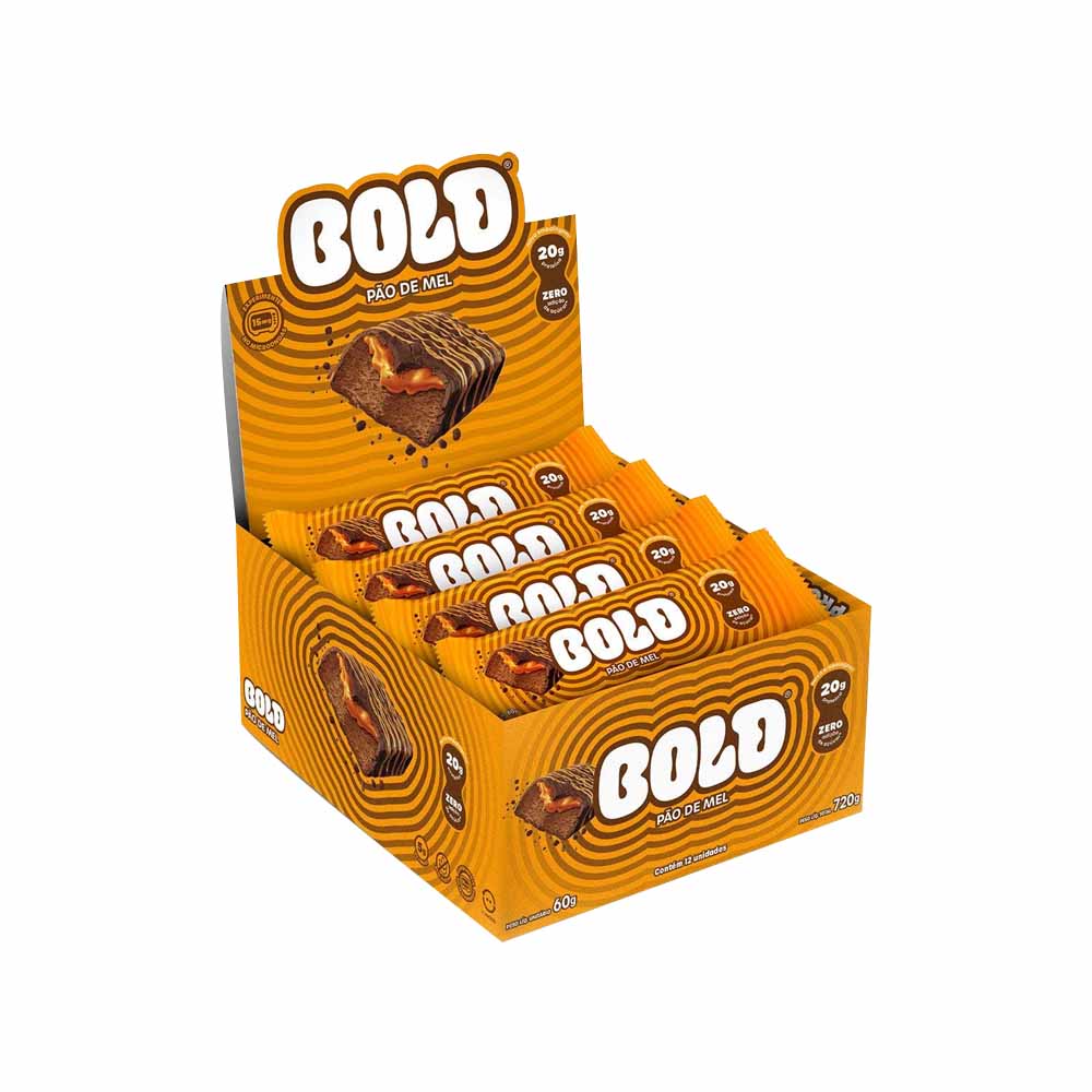 Barrinha Bold Bar Pão de Mel 60g Bold Nutrition