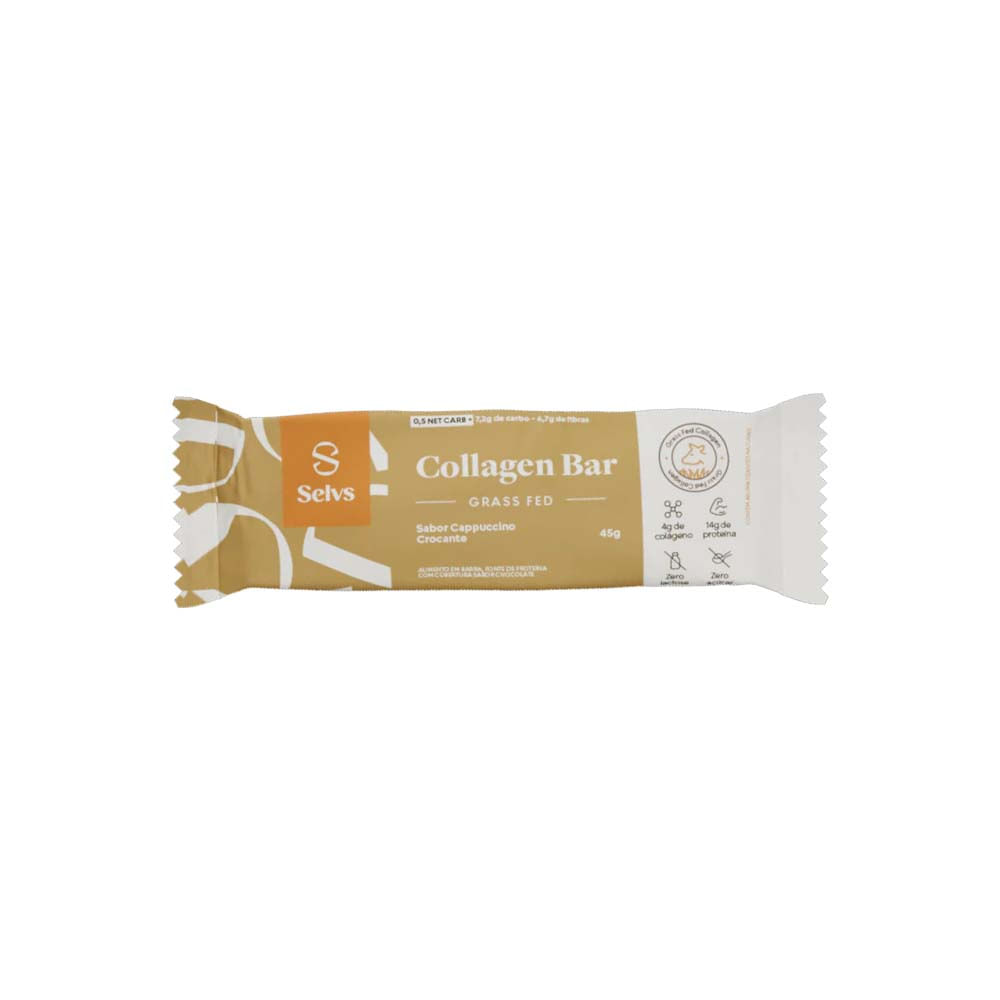 Collagen Bar Cappuccino Crocante 45g Selvs