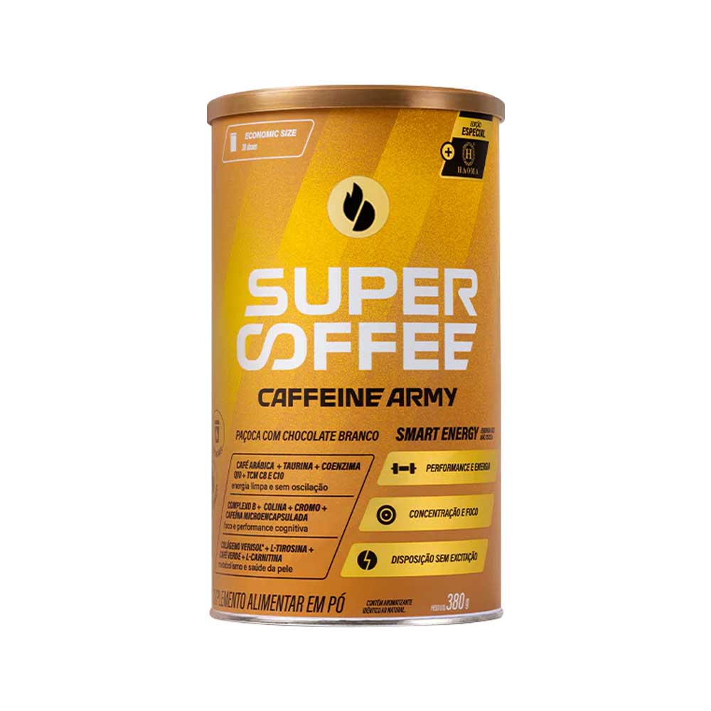 SuperCoffee Paçoca com Chocolate Branco Economic Size 380g Caffeine Army