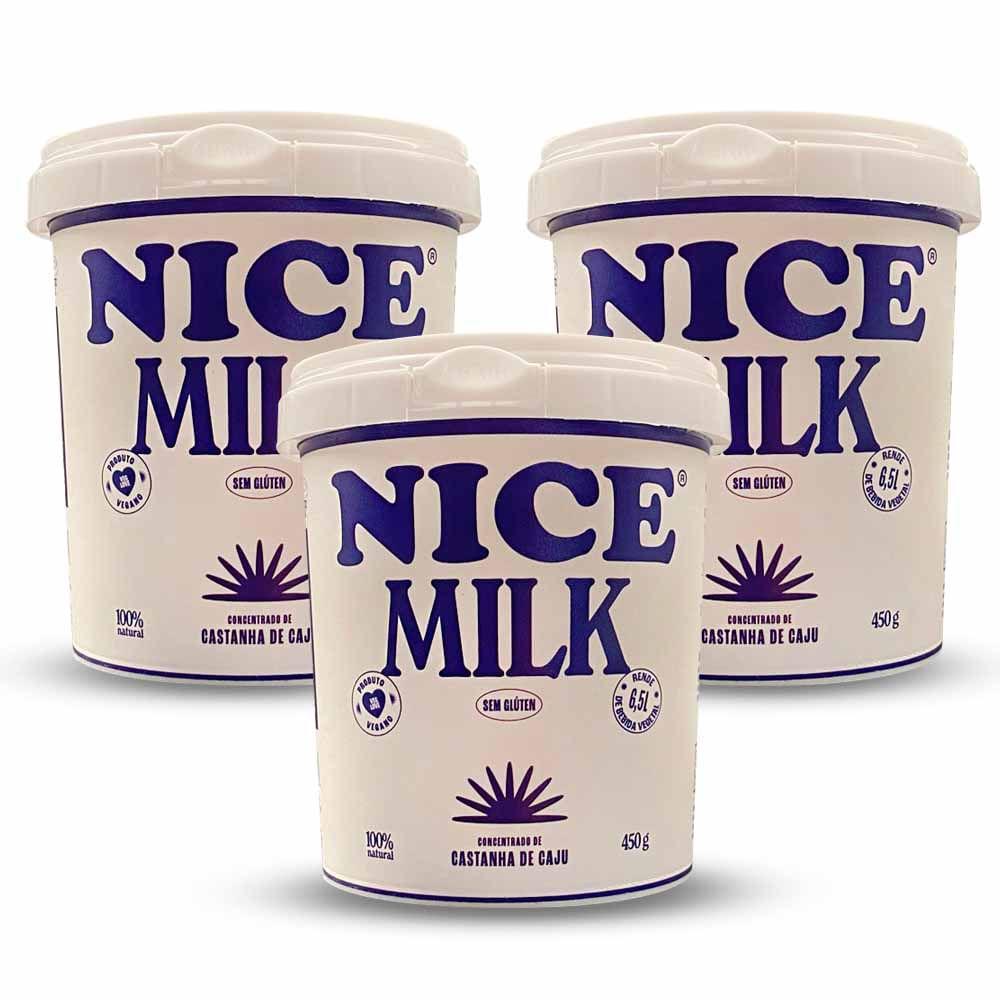 Leite Vegetal Concentrado Castanha de Caju Sem Glúten Nice Milk 450g Nice Foods