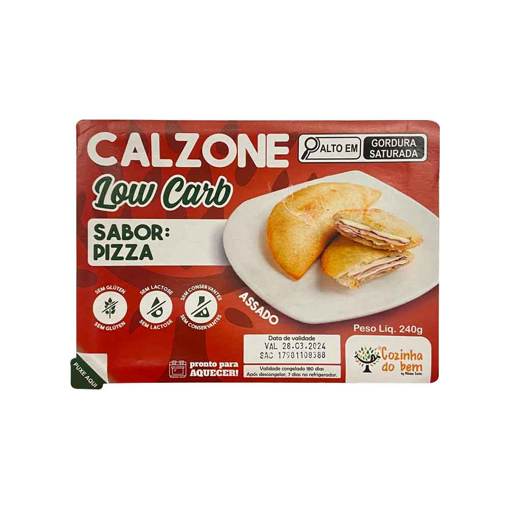 Calzone Low Carb Pizza 240g Cozinha do Bem
