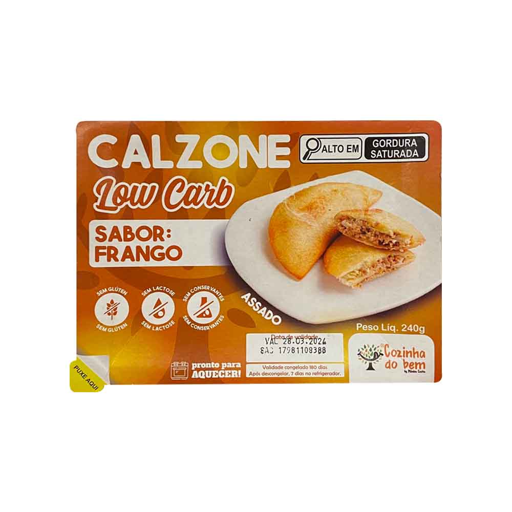 Calzone Low Carb Frango 240g Cozinha do Bem