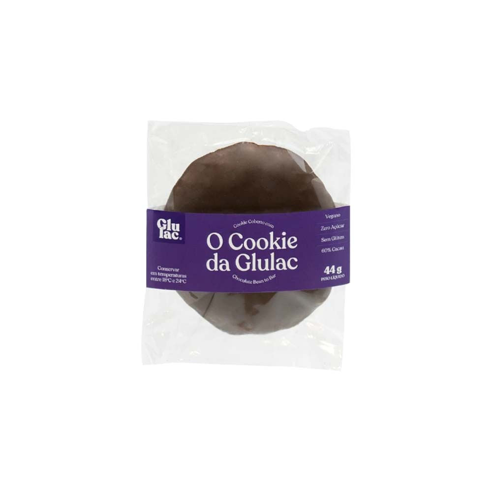 Cookie de Aveia e Amêndoas Coberto com Chocolate 60% 44g Glulac