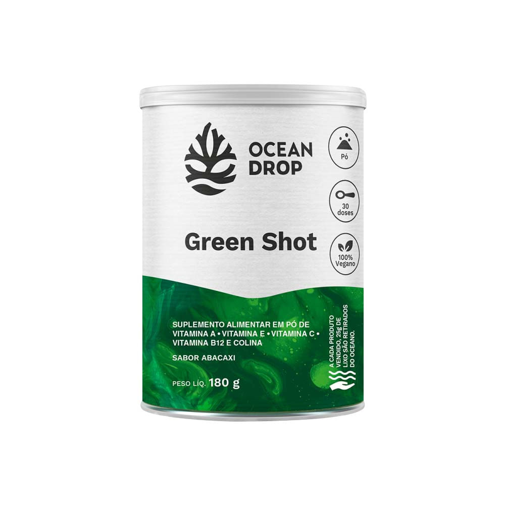 Green Shot Suco Verde em Pó 180g Ocean Drop