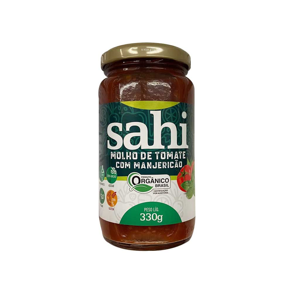 Molho de Tomate com Manjericão Orgânico 330g Sahi