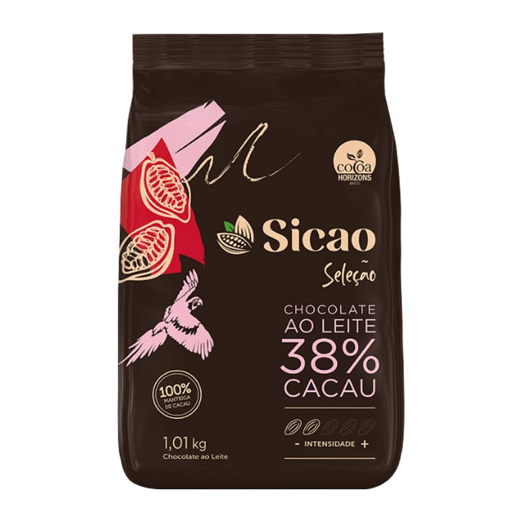 Moedas de Chocolate ao Leite 38% Sicao Seleção 1,01Kg Barry Callebaut