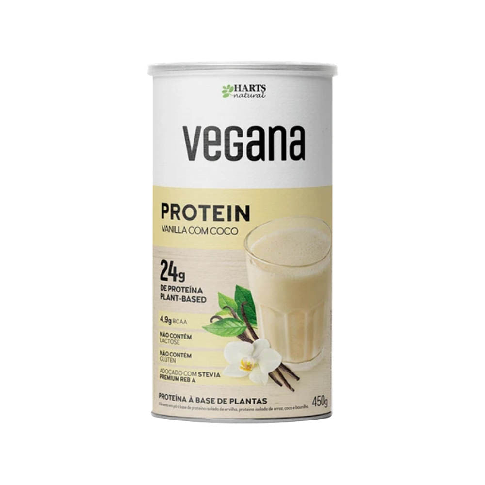 Proteína Vegana Vanilla com Coco 450g Harts Natural