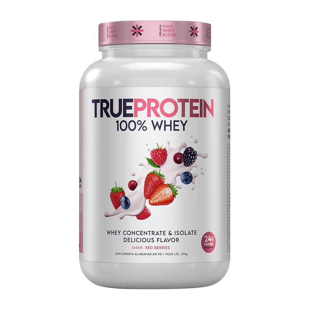 Proteína True Protein 100% Whey Red Berries 874g True Source