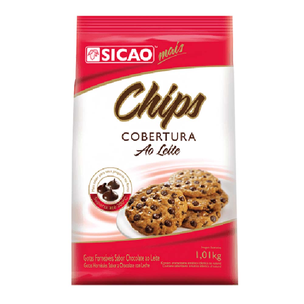 Chips de Chocolate ao Leite Sicao Mais 1,01Kg Barry Callebaut
