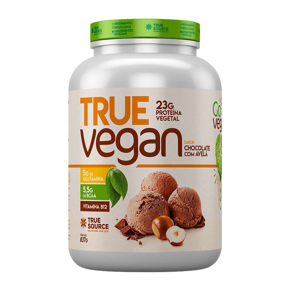Proteína Vegana True Vegan Chocolate com Avelã 837g True Source