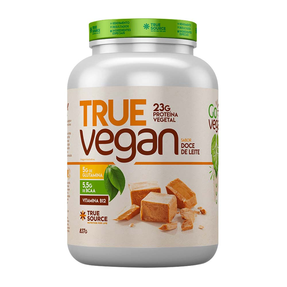 Proteína Vegana True Vegan Doce de Leite 837g True Source