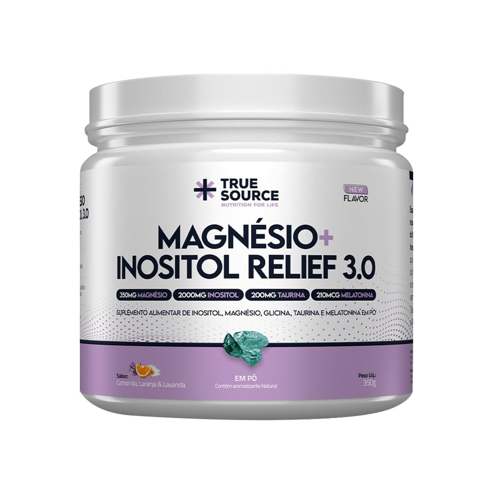 True Magnésio + Inositol Relief 3.0 Camomila Laranja e Lavanda 350g True Source