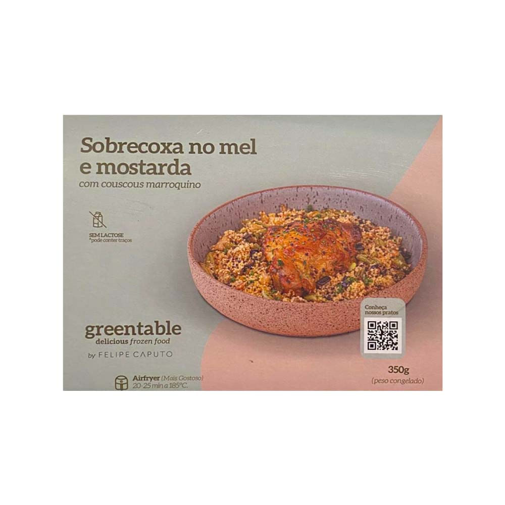Sobrecoxa no Mel e Mostarda com Couscous Marroquino 350g Green Table