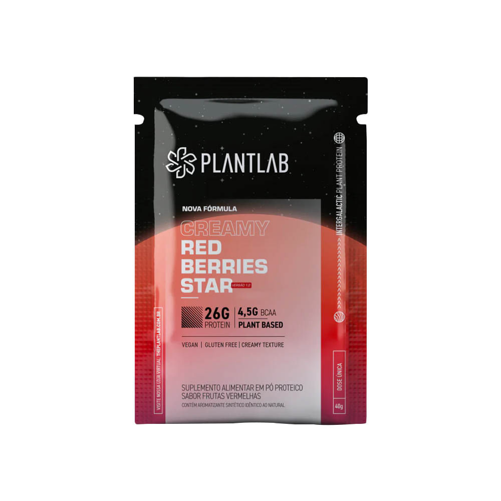 Proteína Vegetal Cremosa Red Berries Star 40g PlantLab