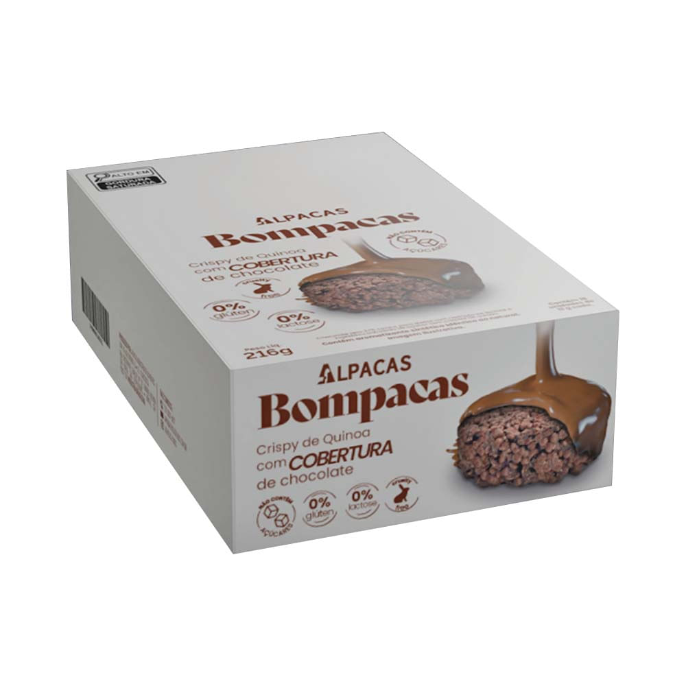 Bompacas Crispy de Quinoa com Cobertura de Chocolate 12g Alpacas