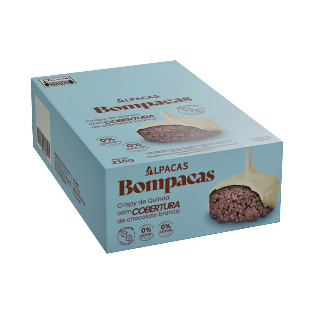 Bompacas Crispy de Quinoa com Cobertura de Chocolate Branco 12g Alpacas