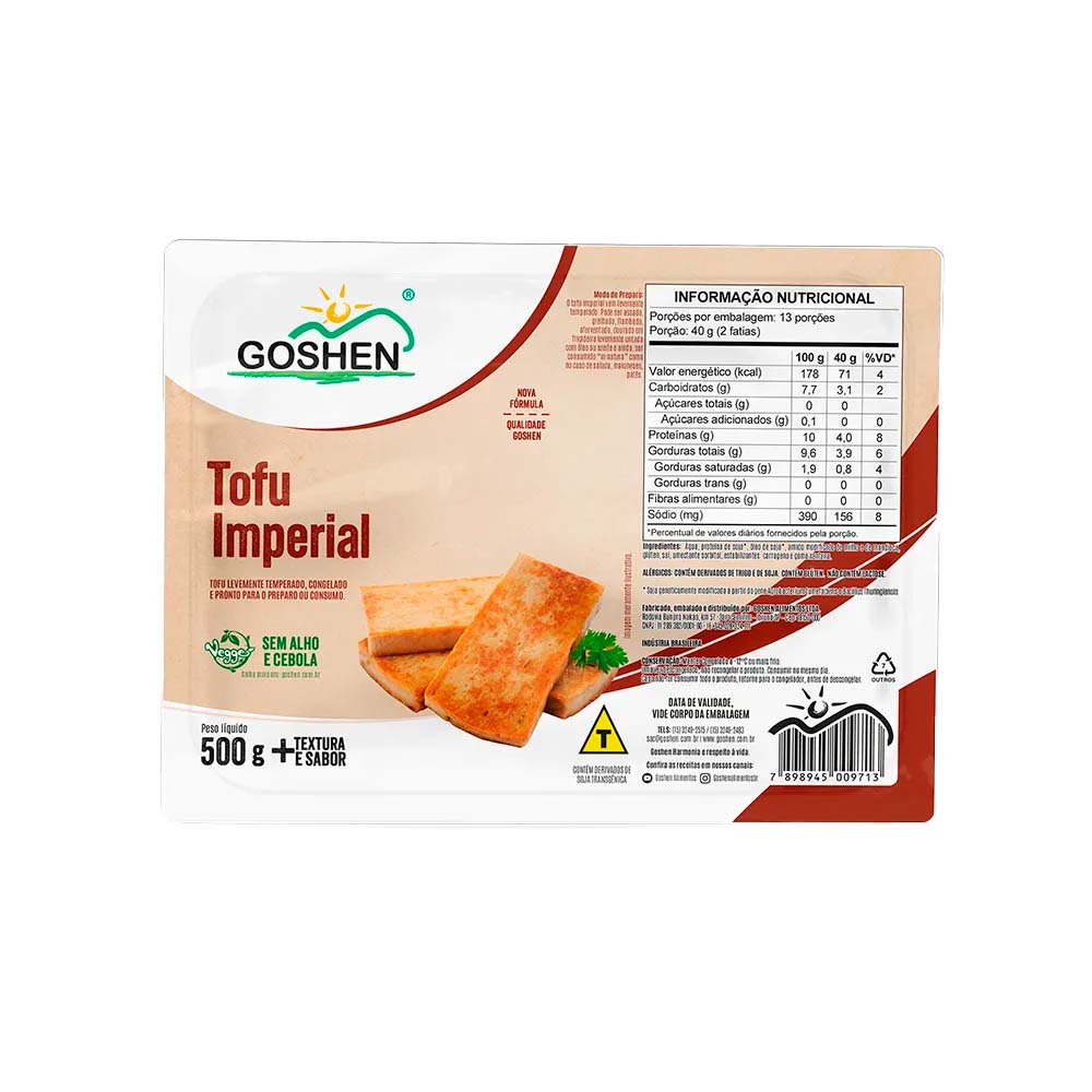 Tofu Imperial Defumado 500g Goshen