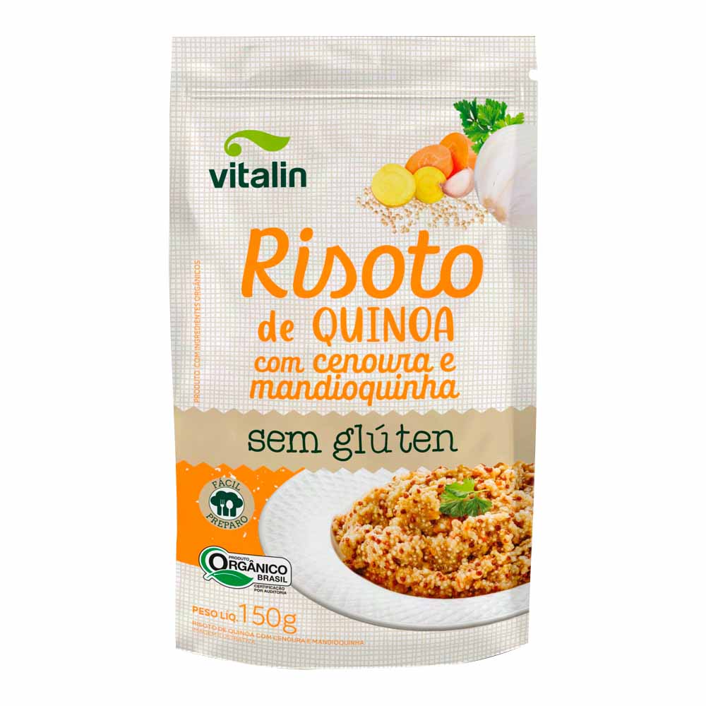Risoto de Quinoa com Cenoura e Mandioquinha Sem Glúten 150g Vitalin