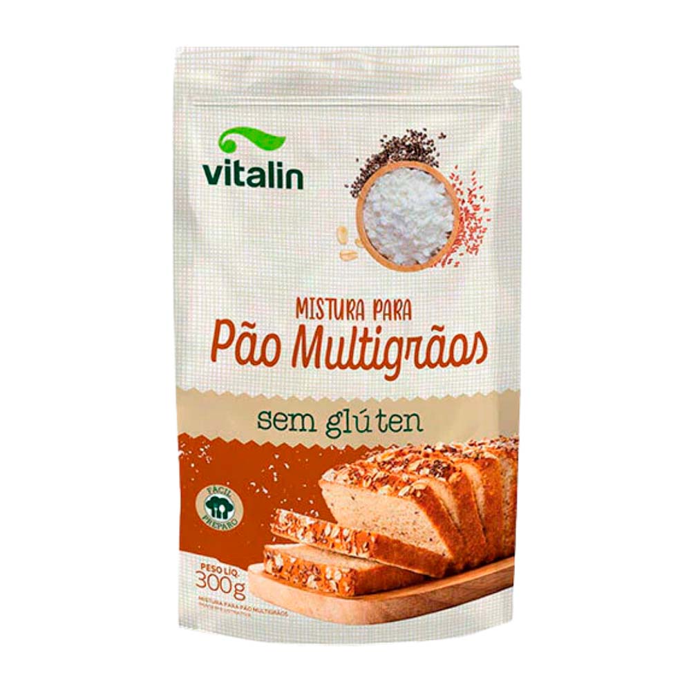 Pão Multigrãos Sem Glúten 300g Vitalin