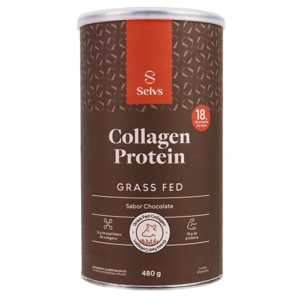Collagen Protein Grass Fed Chocolate 480g Selvs