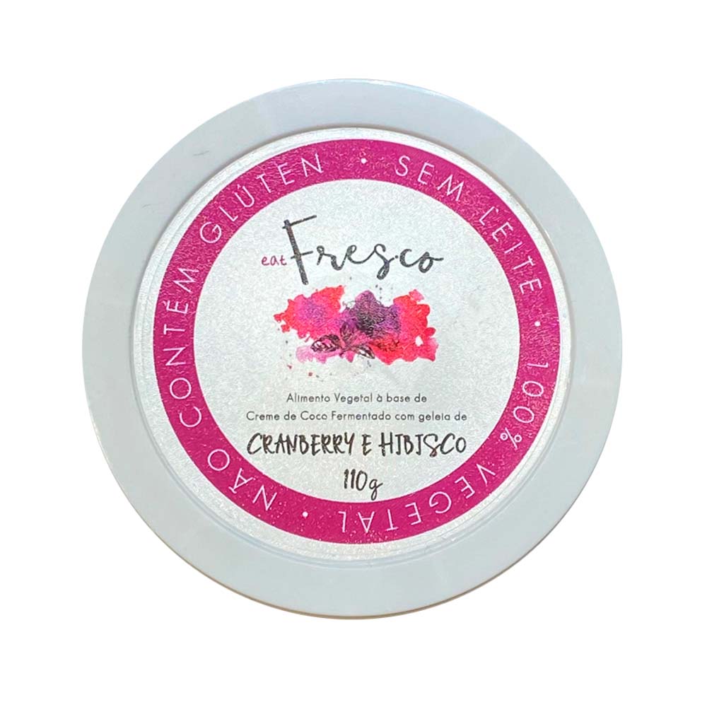Iogurte de Coco sabor Cranberry e Hibisco 100g Eat Fresco