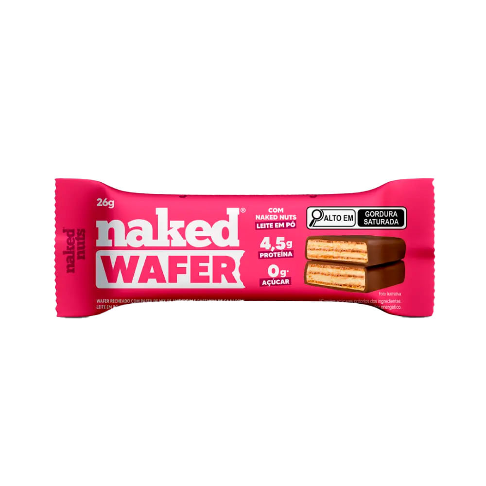 Naked Wafer Chocolate ao Leite com Naked de Leite em Pó 26g Naked Nuts