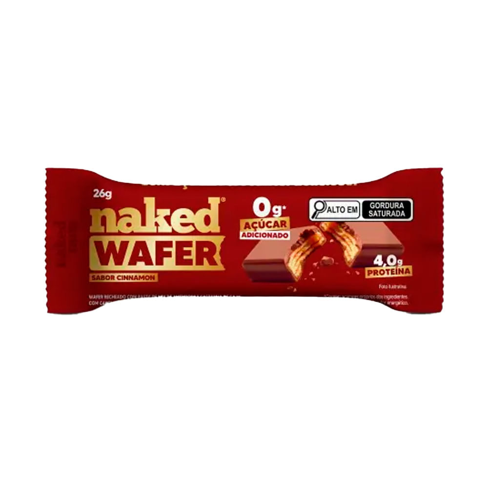 Naked Wafer Chocolate ao Leite com Naked de Cinnamon 26g Naked Nuts