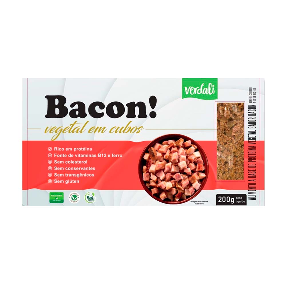 Bacon Vegetal em Cubos 200g Verdali