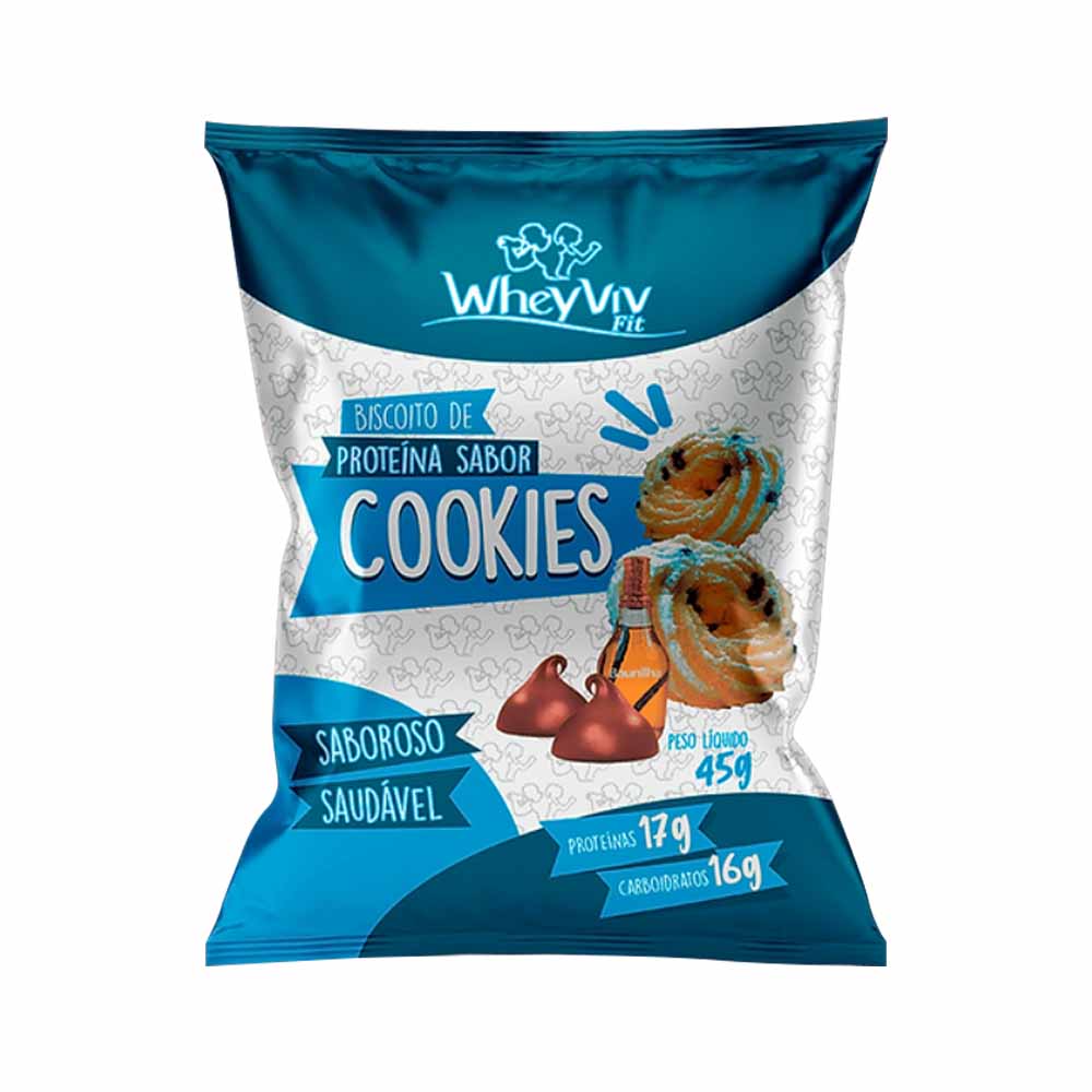 Biscoito Proteico Cookies 45g Whey Viv