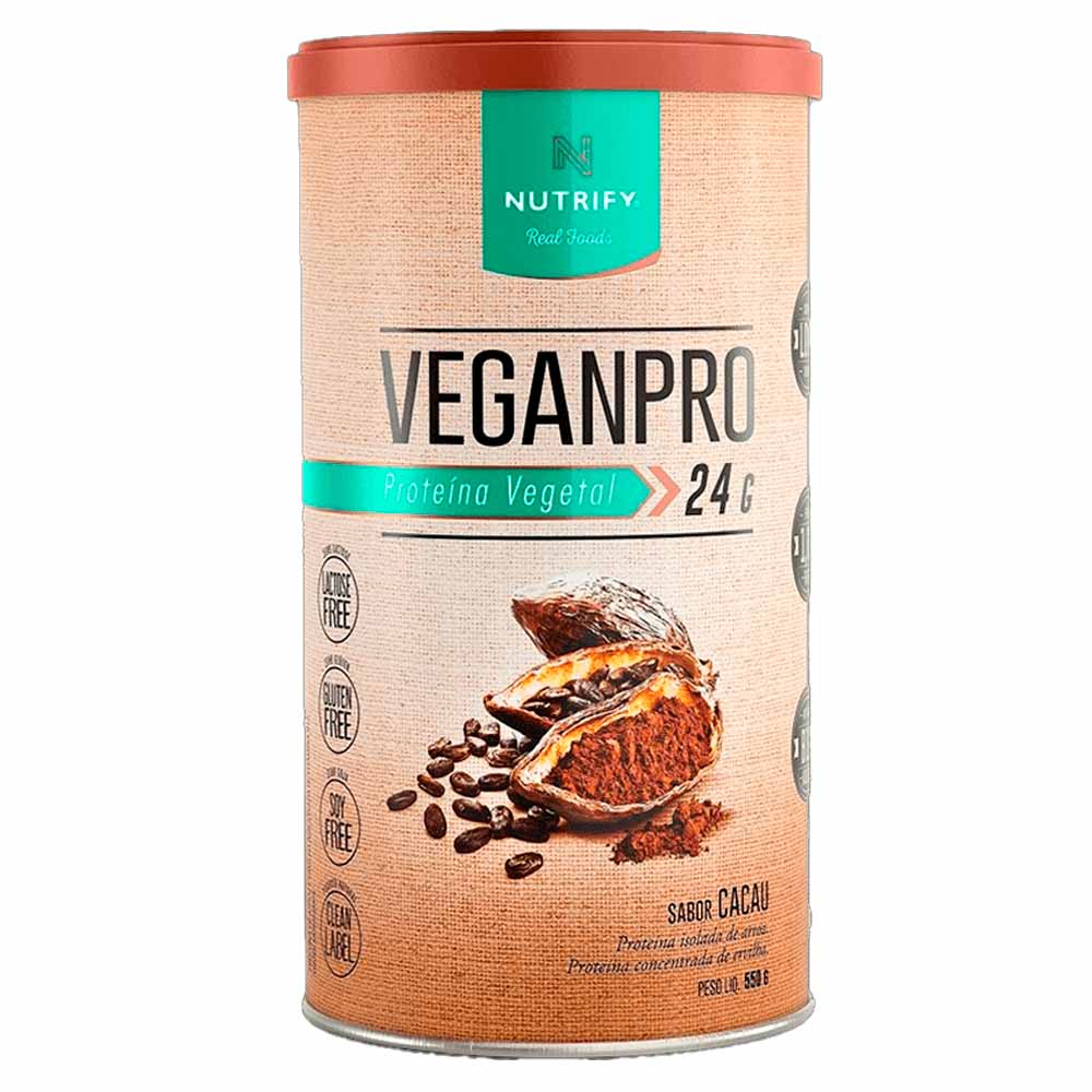 Veganpro Proteína Vegetal Sabor Cacau 450g Nutrify