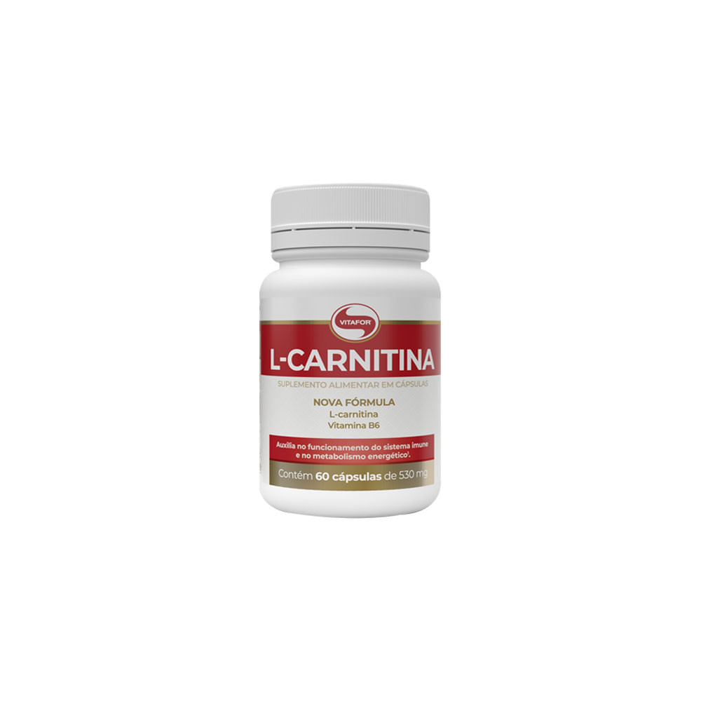 L-Carnitina 530mg 60 Cápsulas Vitafor