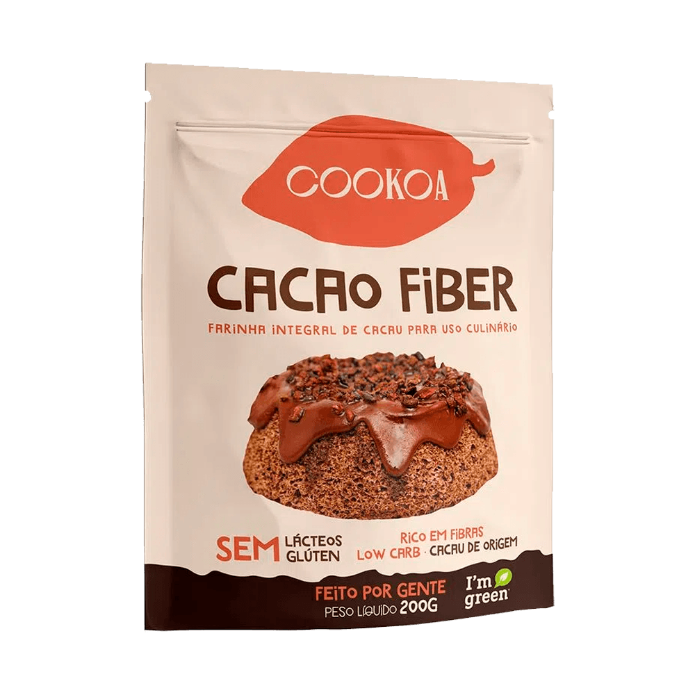 Farinha Integral de Cacau Cacao Fiber 200g Cookoa