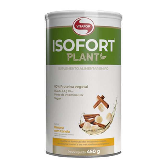 Isofort Plant Sabor Banana com Canela 450g Vitafor
