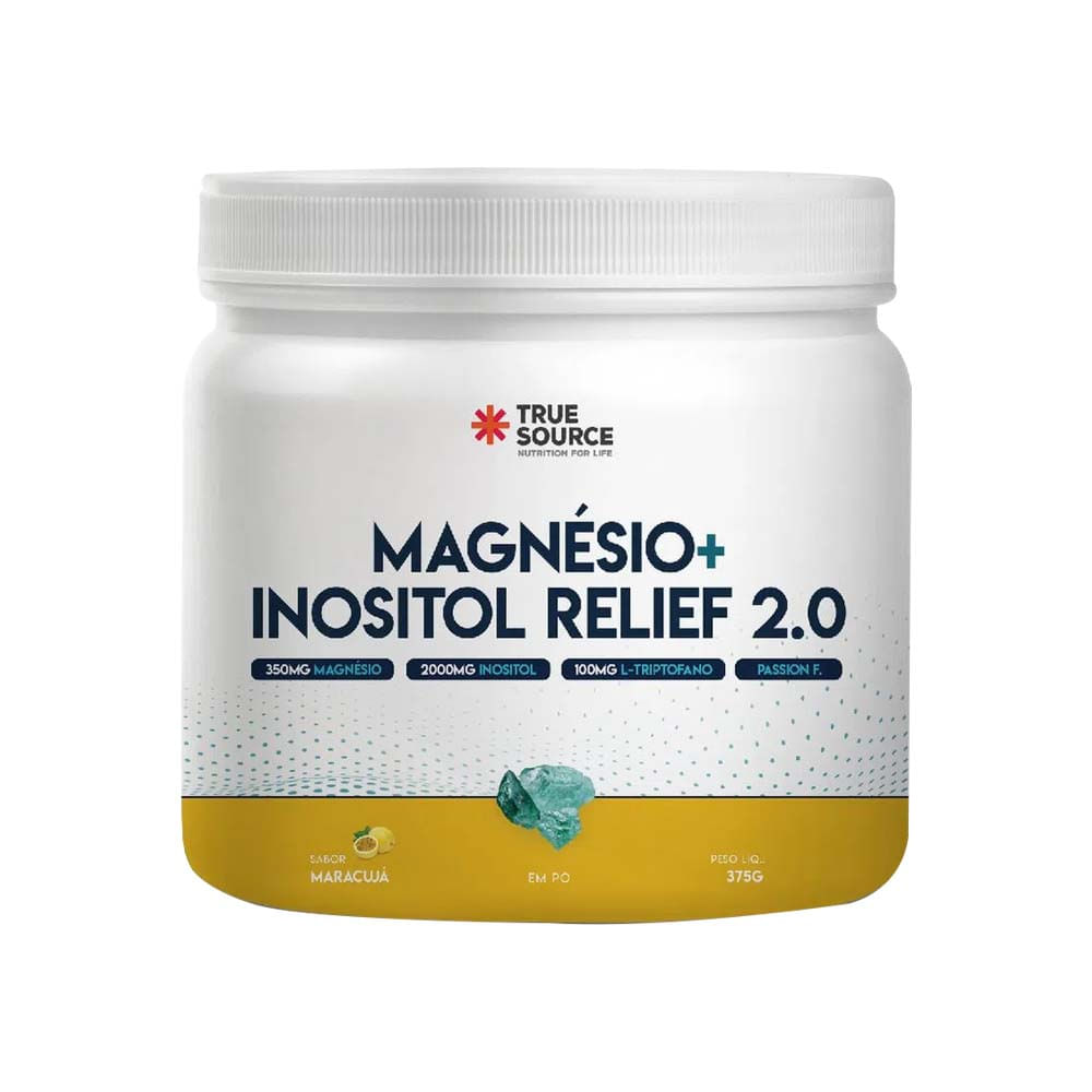 True Magnésio + Inositol Relief 2.0 Maracujá 375g True Source