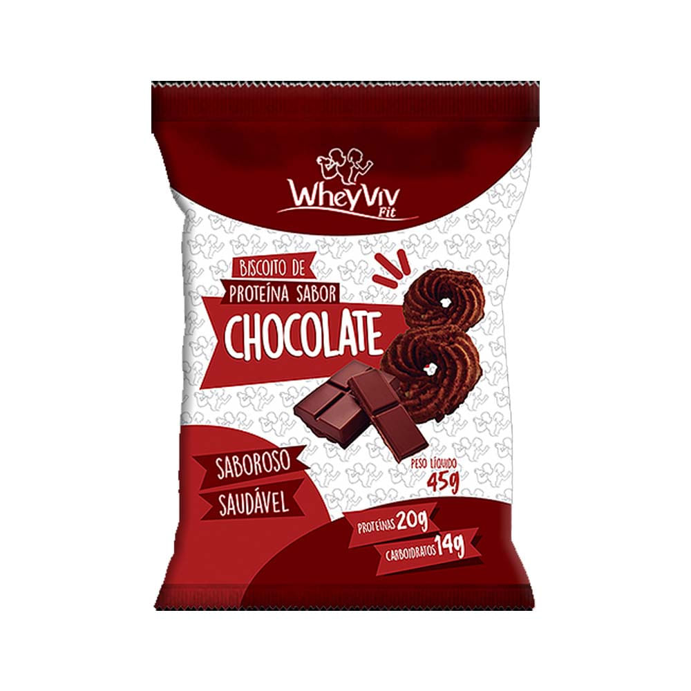 Biscoito Proteico de Chocolate 45g Whey Viv