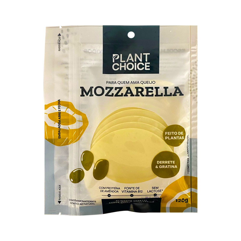 Queijo Mozzarella Vegano 120g Plant Choice