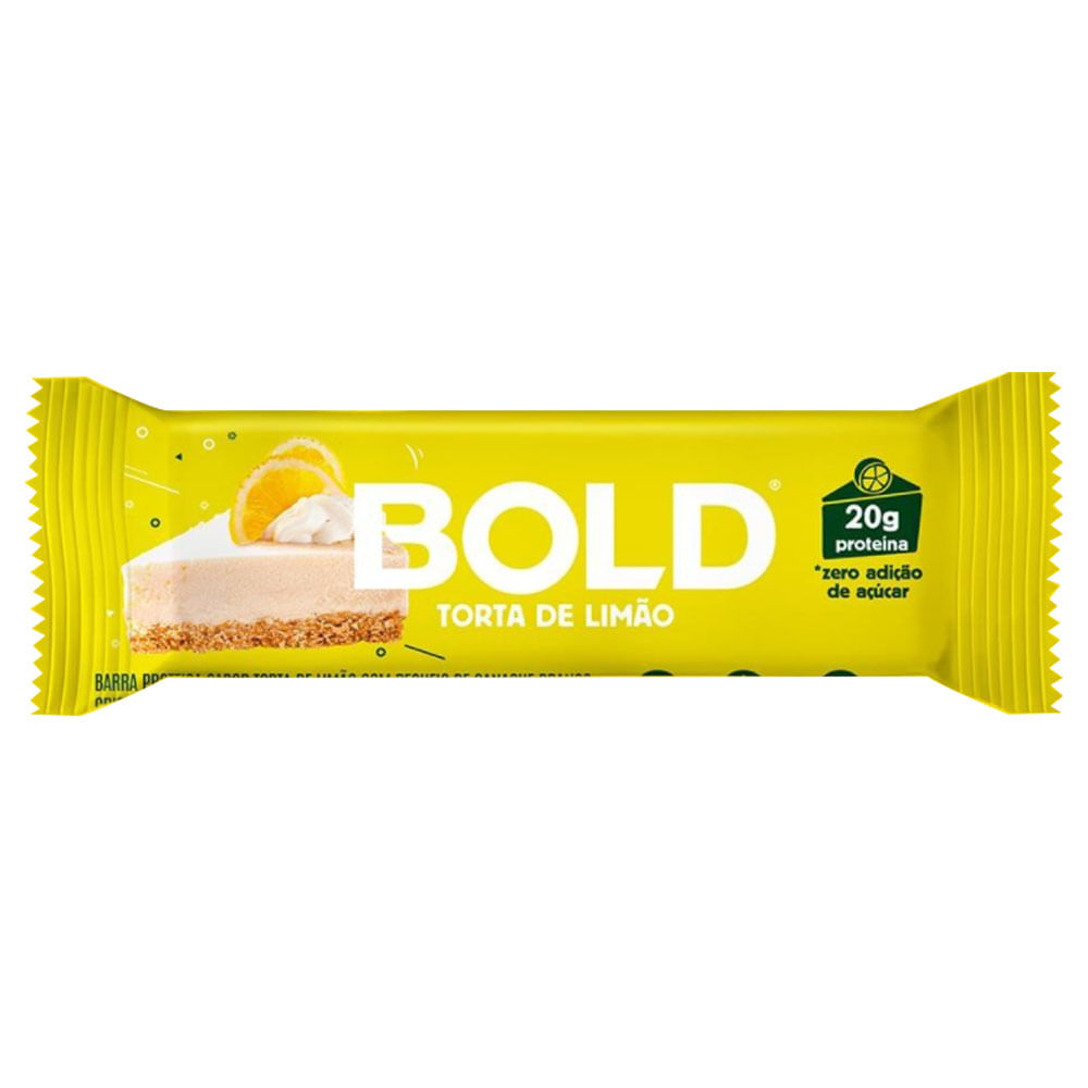 Barrinha Bold Bar Torta de Limão 60g Bold Nutrition