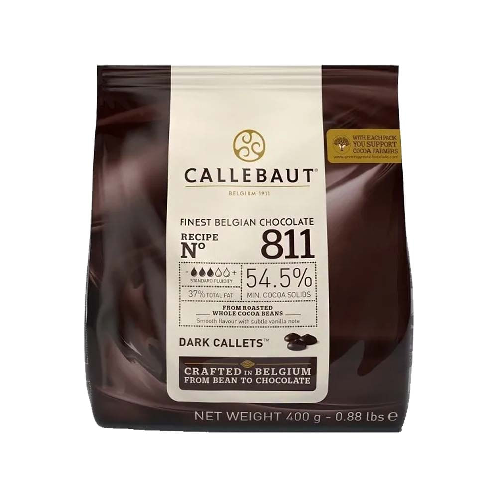 Moedas de Chocolate Amargo 811 400g Barry Callebaut