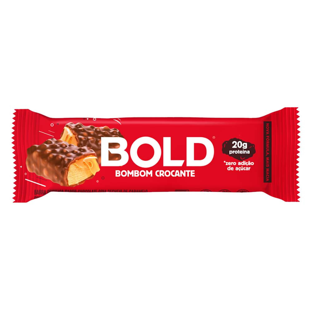 Barrinha Bold Bar Bold Bombom Crocante 60g Bold Nutrition