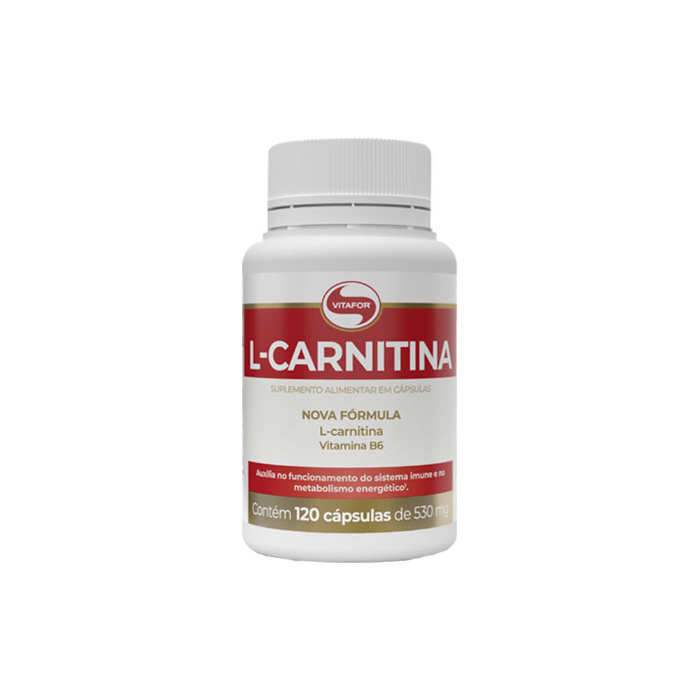 L-Carnitina 530mg 120 Cápsulas Vitafor